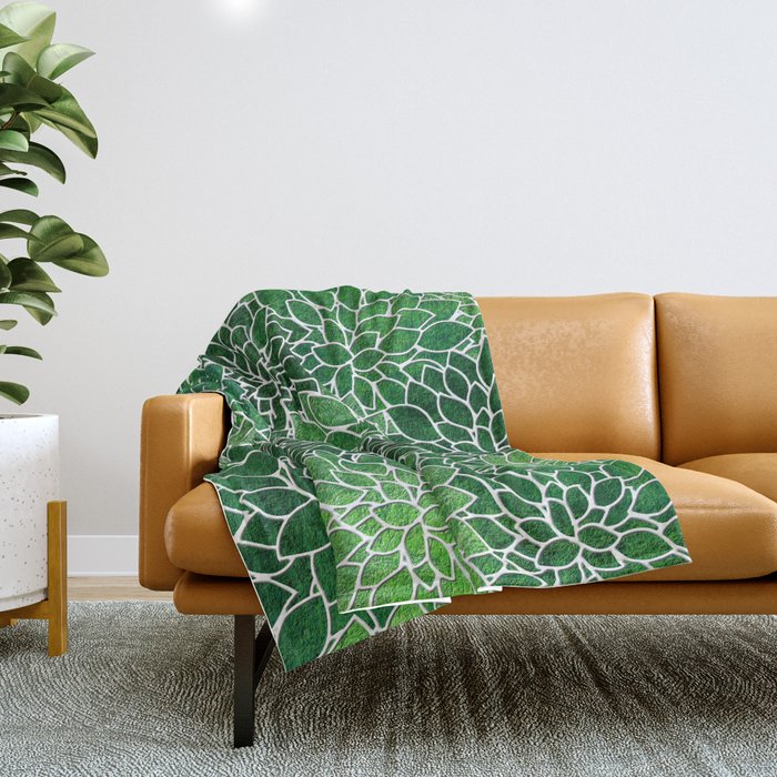 Floral Abstract 23 Throw Blanket