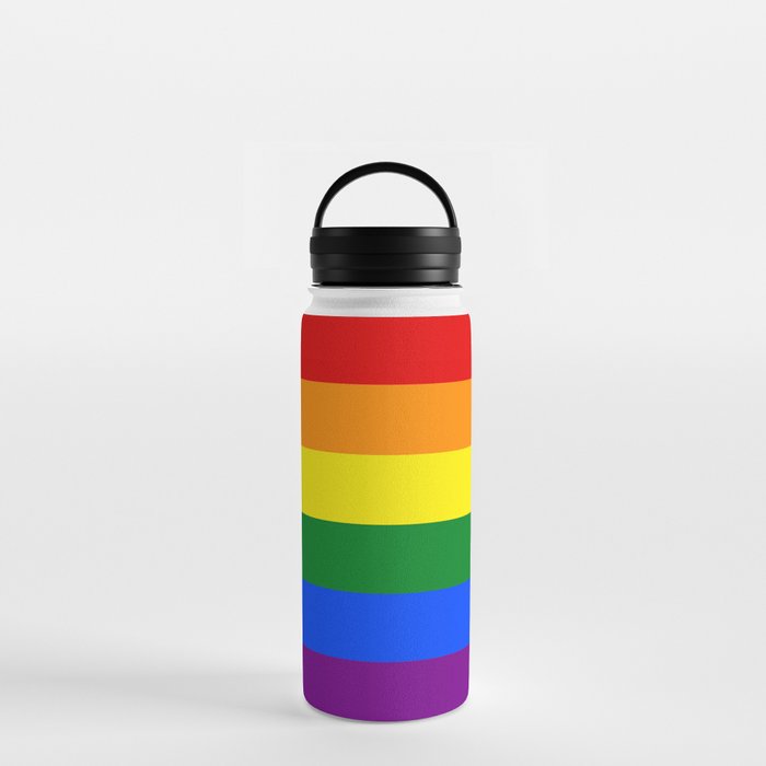 Lgbt 6 color rainbow flag lesbian gay bisexuel transgender and queer  Water Bottle