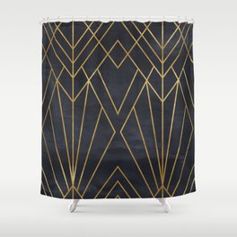 Seamless geometric pattern on paper texture. Art Deco background Shower Curtain
