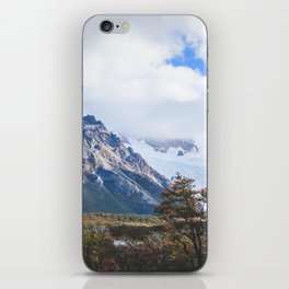 Argentina Photography - Huge Mountain Under The Cloudy Blue Sky iPhone Skin