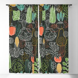 Vegetable Icons Blackout Curtain
