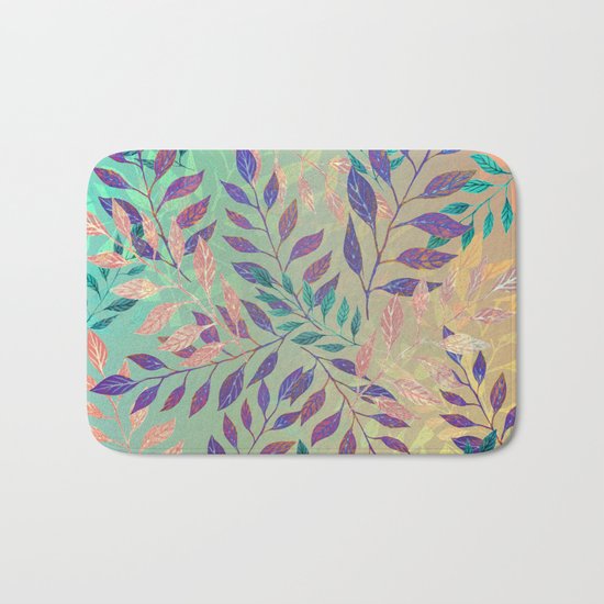 Abstract Leaf Arrangement (Atmospheric) Bath Mat