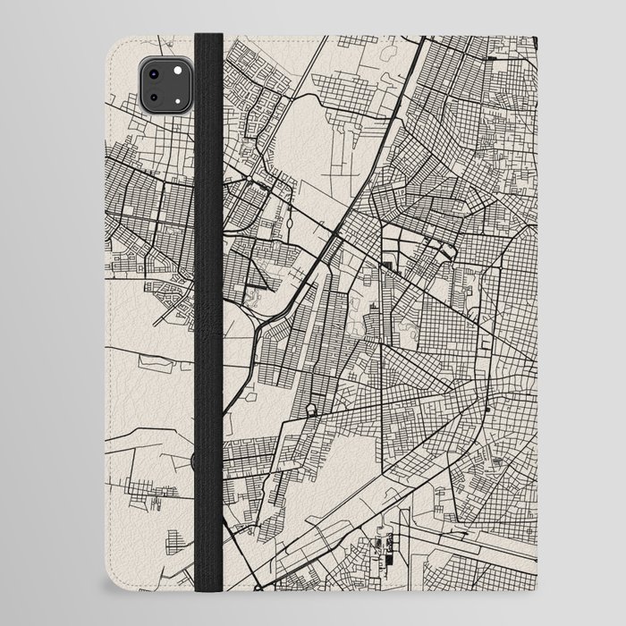 Mérida, Venezuela - Black and White City Map iPad Folio Case