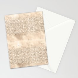 Glam Soft Gold Glitter Pattern Stationery Card