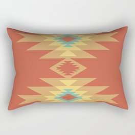Southwestern Geometric Tribal Indian Abstract Pattern Rectangular Pillow