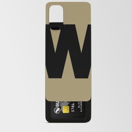 letter W (Black & Sand) Android Card Case