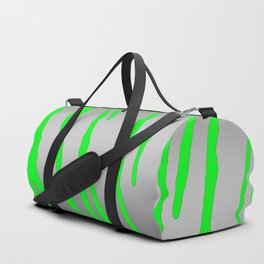 Silver Tiger Stripes Green Duffle Bag