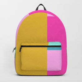 Geometric Bauhaus Style Color Block in Bright Colors Backpack