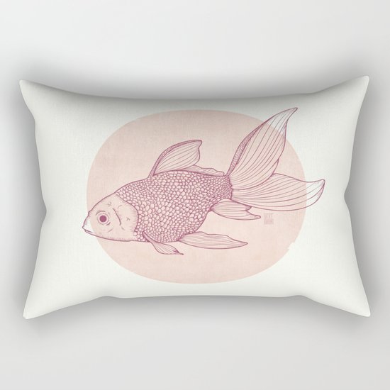 Lonely Goldfish Rectangular Pillow
