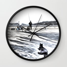 The Waiting Game Art Wall Clock