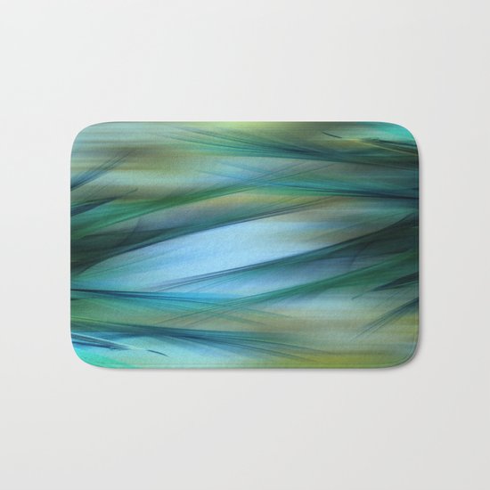 Soft Feathered Lights Abstract Bath Mat