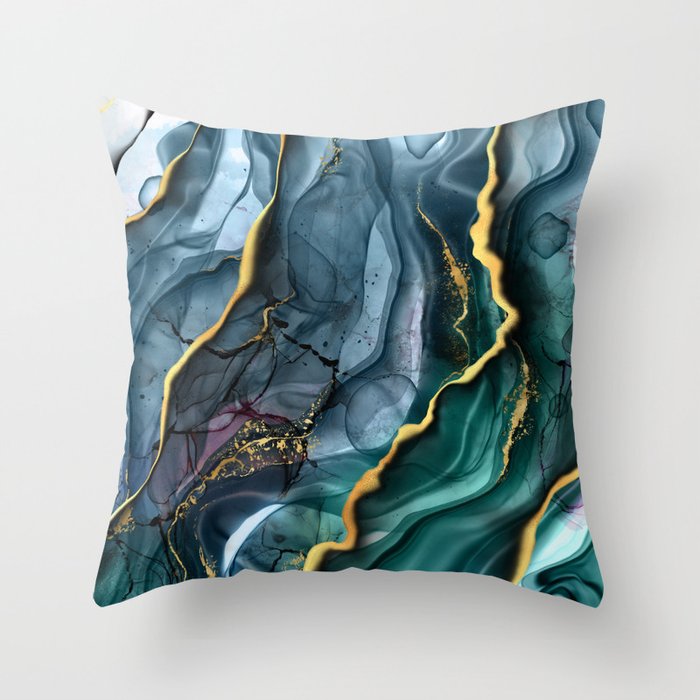 Mermaid Ink Throw Pillow