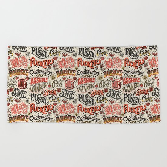 Naughty Words Beach Towel