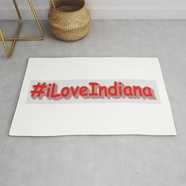 "#iLoveIndiana " Cute Design. Buy Now Area & Throw Rug