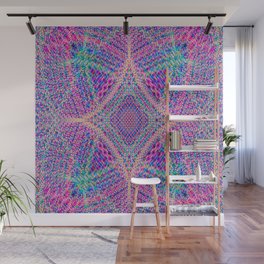 Psychedelic Pastel Fractal All Over Pattern Wall Mural