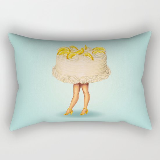 Cake Girl - Lemon Rectangular Pillow
