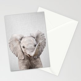 Baby Elephant - Colorful Stationery Card