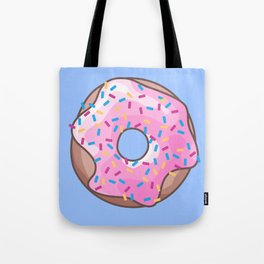 Pink Strawberry Donut Tote Bag