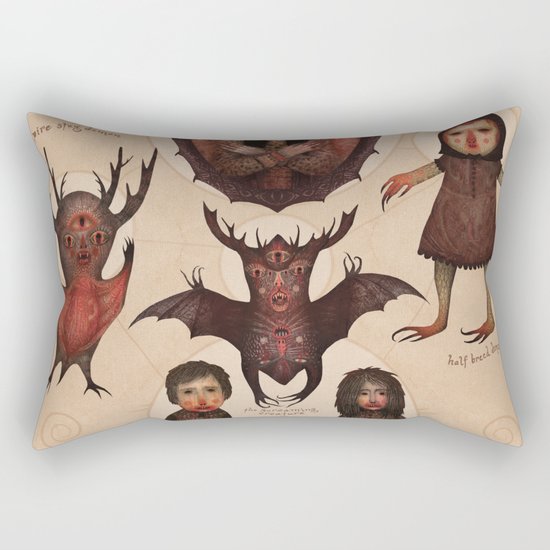 Monsters of the Doomed Village Rectangular Pillow