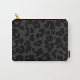 Black Leopard Print Pattern Carry-All Pouch