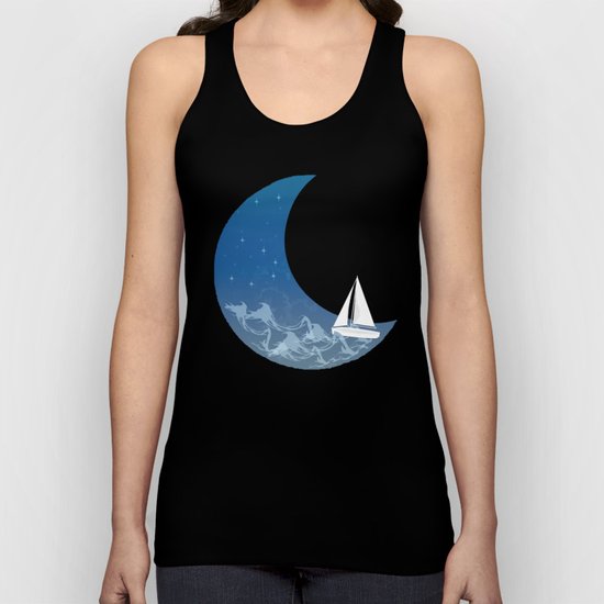Moon Sailing Unisex Tank Top