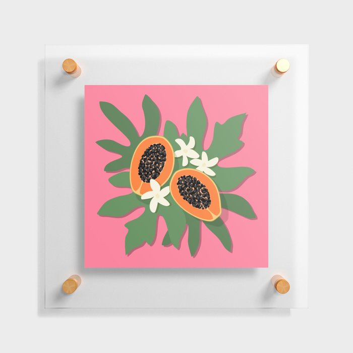 Pink Papaya Floating Acrylic Print