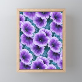 Lavender Petunia Flowers Framed Mini Art Print
