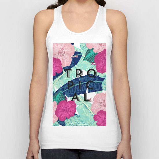 Tropical garden Unisex Tank Top