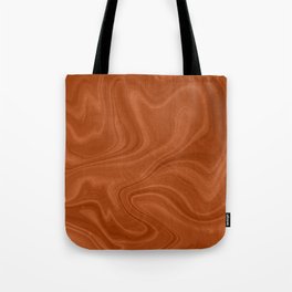 Burnt Orange Swirl Marble Tote Bag