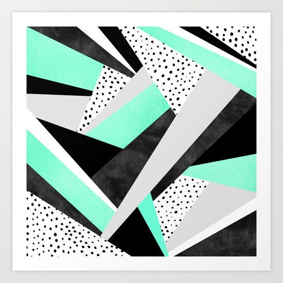 Crazy Fun Turquoise Art Print
