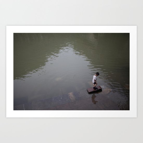 chinese kid Art Print
