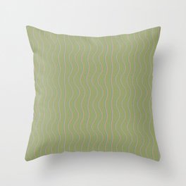 Yesterdayz - Vertically Mossy Green Throw Pillow