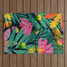 Wild Tropics Colorful Abstract Pattern Outdoor Rug