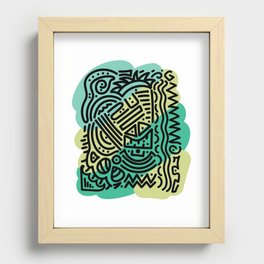 Colored Squiggle Doodle Recessed Framed Print