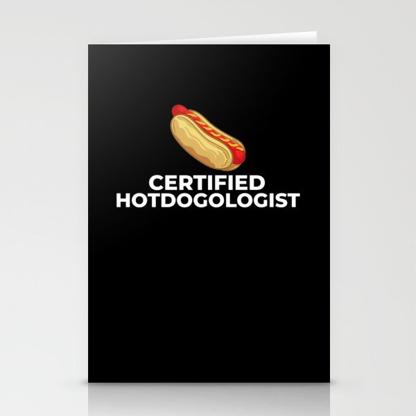Hot Dog Chicago Style Bun Stand American Stationery Cards