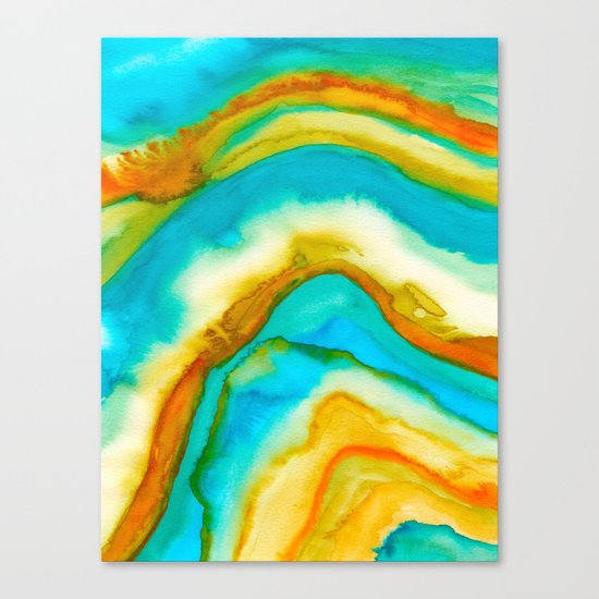 AGATE Inspired Watercolor Abstract 10 Canvas Print