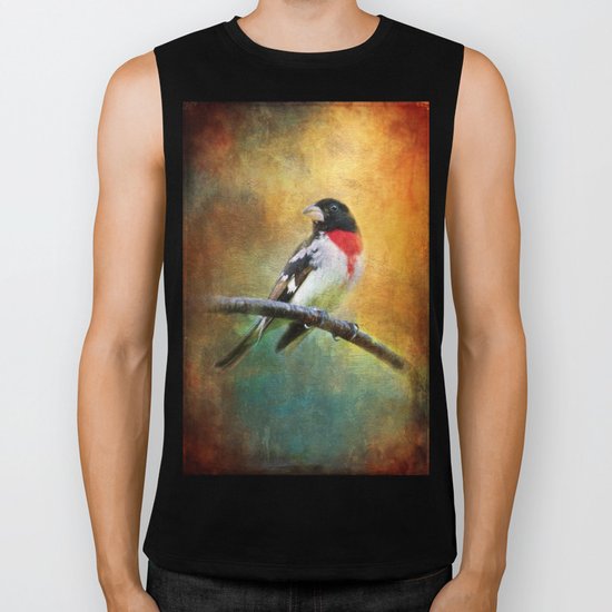 Rose-breasted Grosbeak ~ Ginkelmier Inspired Biker Tank