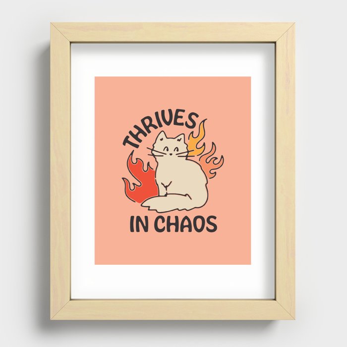 THRIVES IN CHAOS Recessed Framed Print