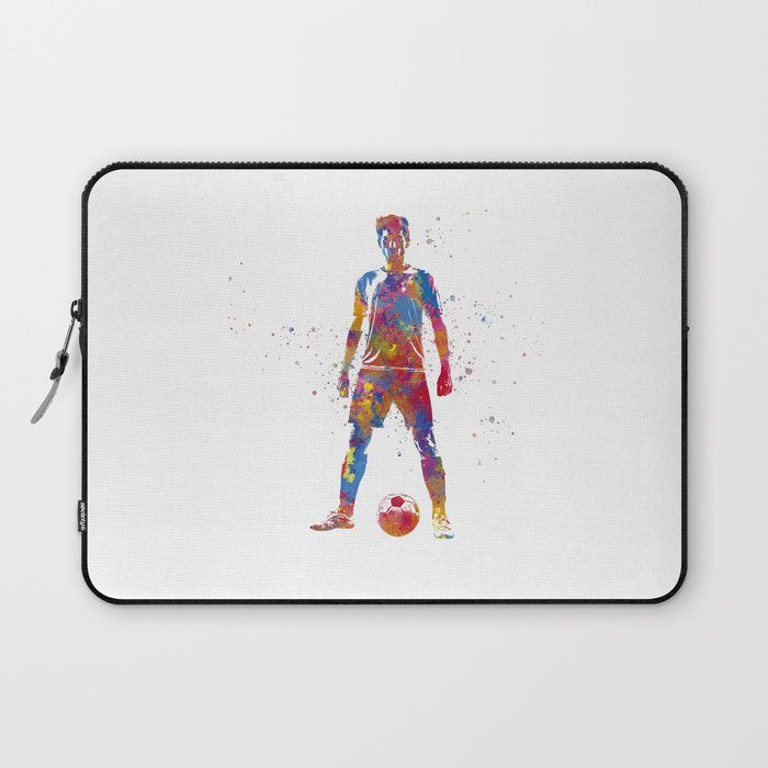 Football player in watercolor Laptop Sleeve