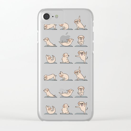 Labrador Retriever Yoga Clear iPhone Case