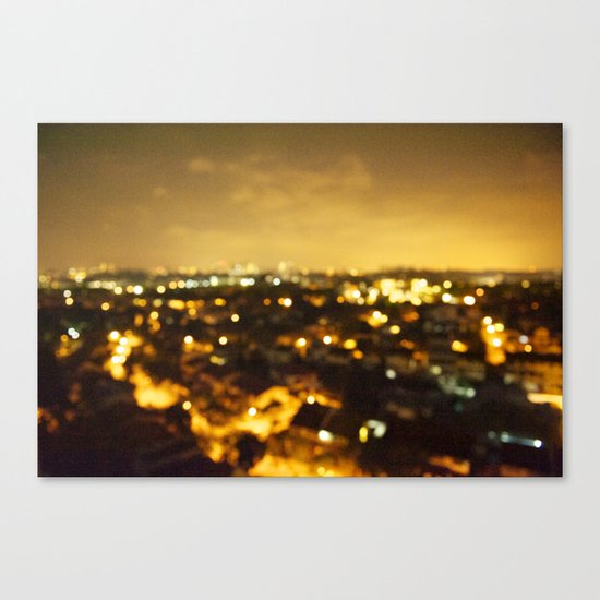 but if the bright lights don't receive you Canvas Print