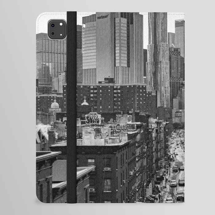 NYC Black and White iPad Folio Case