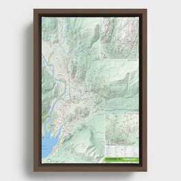 TrailMapps: Squamish Framed Canvas