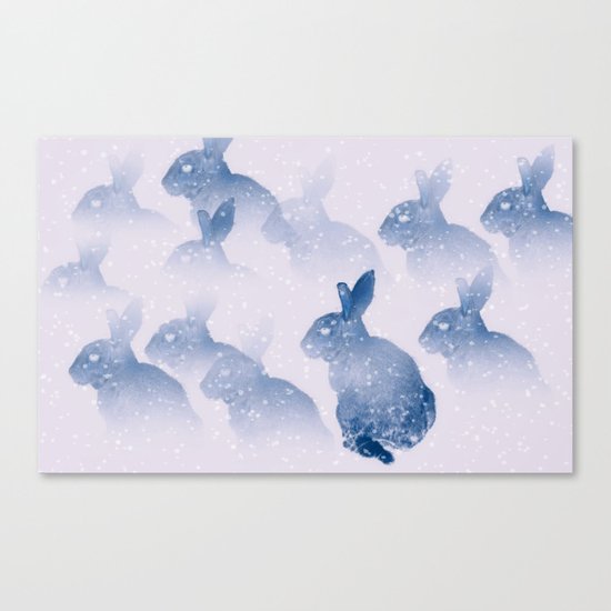 Snow bunny Canvas Print