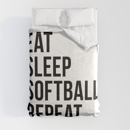 Eat Sleep Softball Repeat Comforter