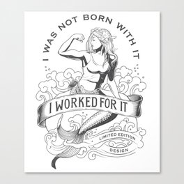 Gym mermaid Canvas Print