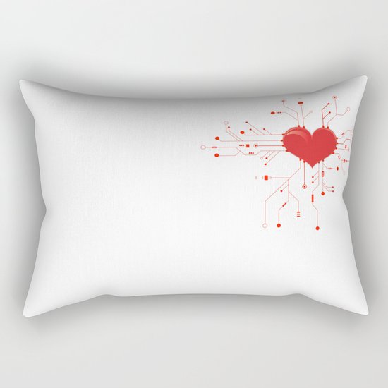 My Tech Heart Rectangular Pillow