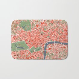 London city map classic Bath Mat | Urban, Citymap, Londonmap, Cities, Cartography, Map, Towerbridge, Englandmaps, London, Buckinham 