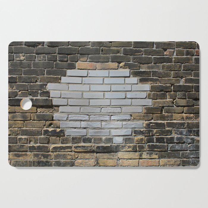 Rustic Patched Brick Wall Cutting Board