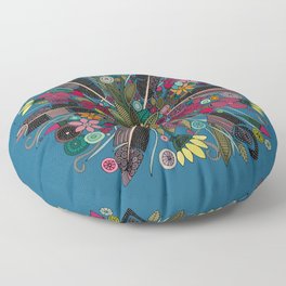 bohemian posy blue Floor Pillow